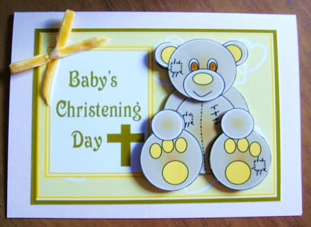 Baby Christening Bear by Heather Finn