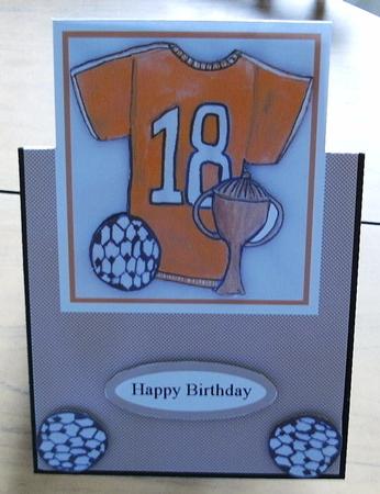 Orange Football Shirft by Heather Finn
