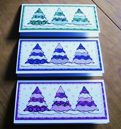 Patchwork Tree Toppers 3 by Heather Finn