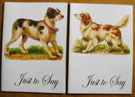 Vintage Dogs Notelets 1 by Heather Finn