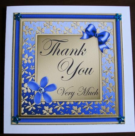 Floral Elegance Thanks You Cut and Fold Card by Heather Finn
