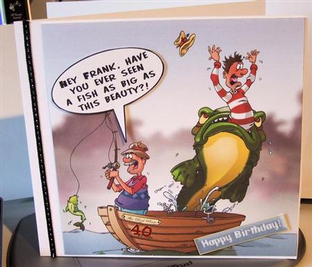 Big Fishing 8x8 Quick Card by Heather Howes