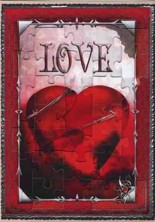 A4 Gothic Love Card by H Pearson