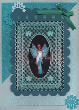 Aqua Fairy in Lace Frame Step by Step by H Pearson