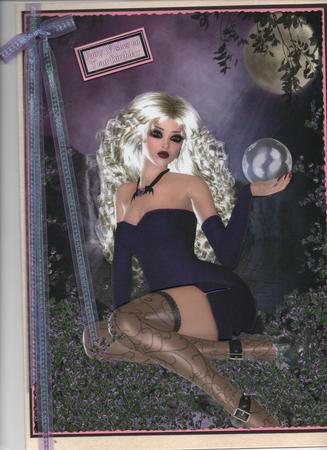 Crystal Gazer A4 Card Front by H Pearson
