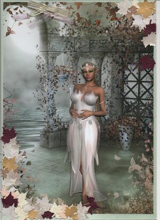 A4 Ceridwen Elven Princess Card or Topper by H Pearson