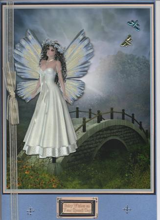 Strolling Over the Bridge A4 Card Front by H Pearson