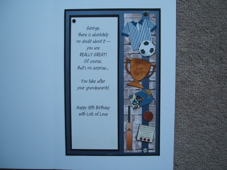 Birthday Sports N Games Quick Card with 3D Decoupage by heather winslade