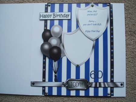 Blue & White Football Insert by heather winslade