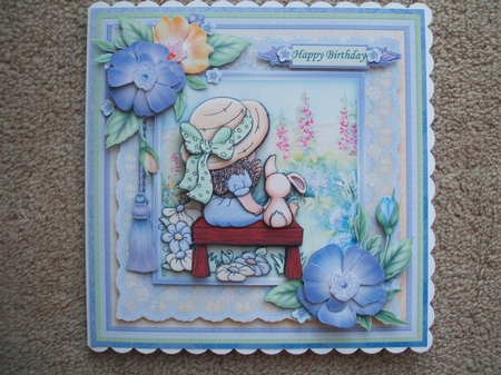 Cherished Moments in the Garden 8x8 Mini Kit with Decoupage by heather winslade