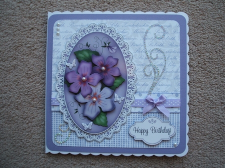 8x8 Violas & Lace a Touch of Elegance Mini Kit 3D Decoupage by heather winslade