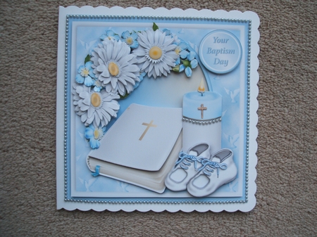 Boy Christening - Gift Pocket Card Mini Kit by heather winslade