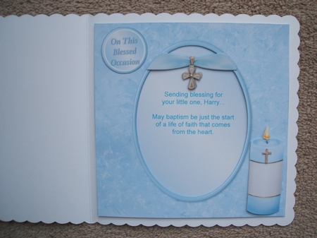 Boy Christening - Gift Pocket Card Mini Kit by heather winslade