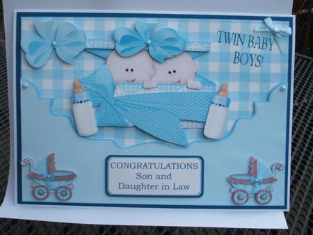 Double Trouble, Twin Babyboys A4 by heather winslade