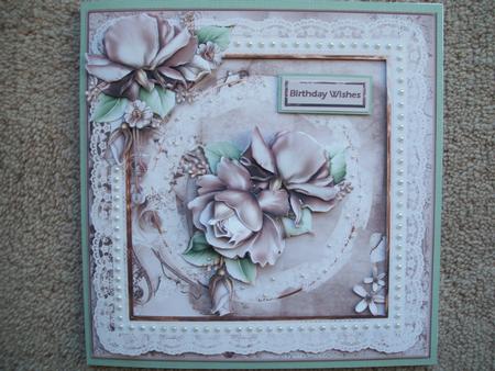 Pink Rose 8x8 Card Mini Kit by heather winslade