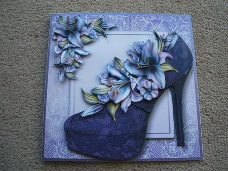 Stunning Shoes Lacey Square - the Monaco - Purple Lilies by heather winslade
