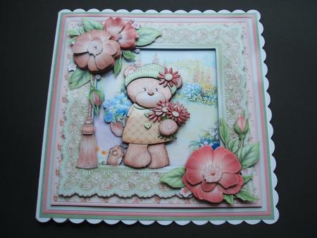 Bella with Flowers 8x8 Mini Kit & Decoupage by heather winslade
