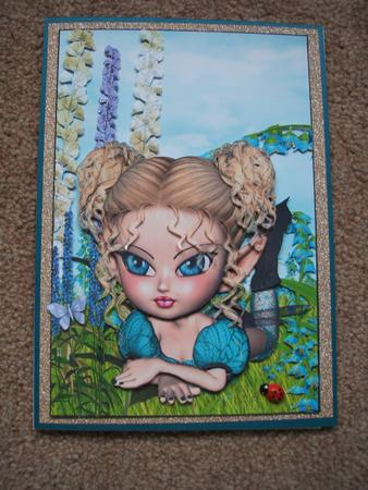 Meadow Fairy Handbag Card by heather winslade