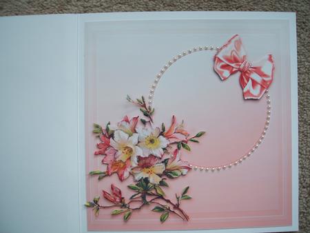 Springtime Flowers in a Lace Frame - 8in x 8in Insert Plate by heather winslade
