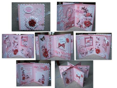 3D Spring Flowers Floral Carousel Card Kit by heather winslade