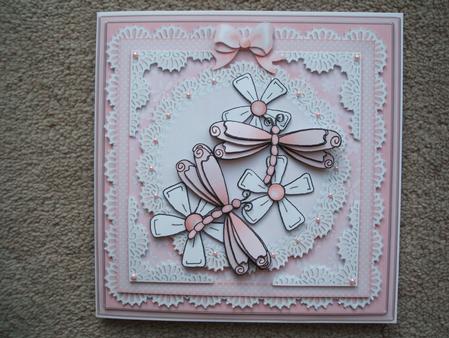 8 x 8 Dreamy Dragonflies Kit with 3D Decoupage by heather winslade