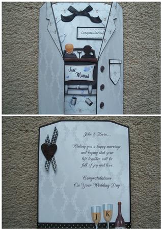 Male Civil Wedding Jacket Card Mini Kit by heather winslade