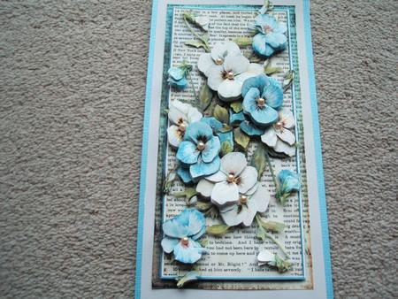 Dl Card with Inlet 2598 All About Flowers Lilac by heather winslade