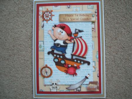 Ah-hoy Pirate with His Ship by heather winslade