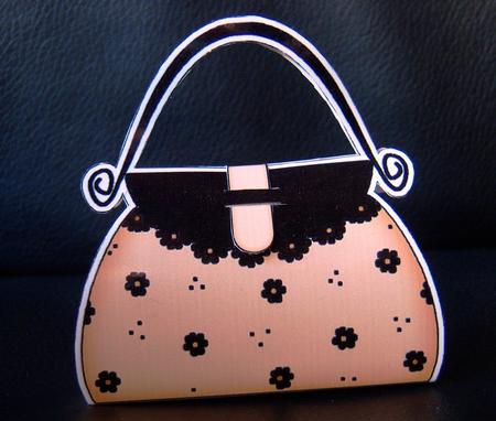 Ditsy Daisy Handbag Shaped Treat or Favour Box Sheet 1 by Heather Wright