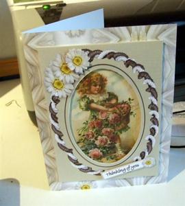 Cameo Girl with Flowers and Sentiments by Heather Howes