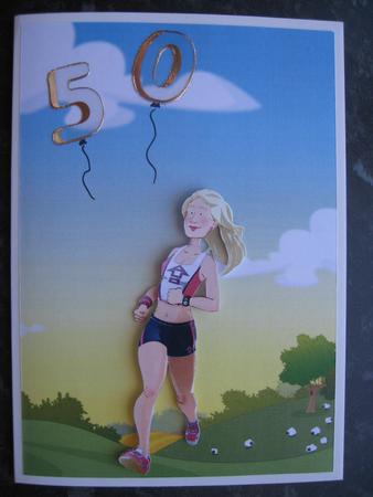 Jogger Lady Decoupage Sheet. by Heidi Autio