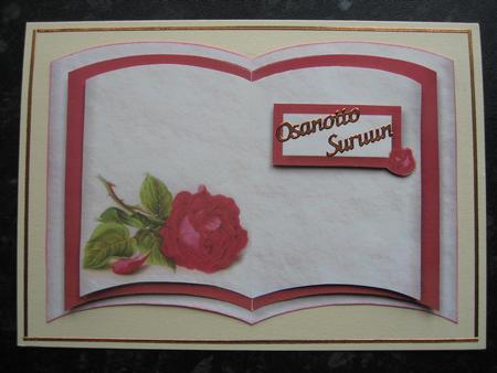 Red Rose Book Sheet by Heidi Autio