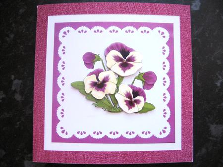 Pansy & Lace in Burgundy by Heidi Autio
