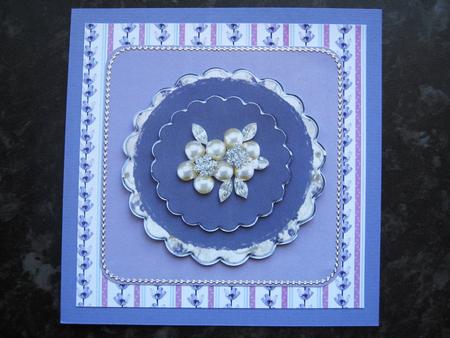 Flower Backing Papers in Floral Notes Lavender Colours by Heidi Autio