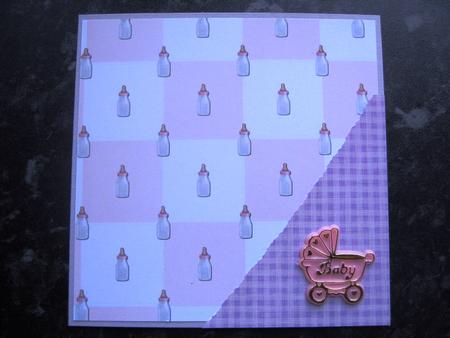 Baby Bottle Backing Paper (pink) by Heidi Autio