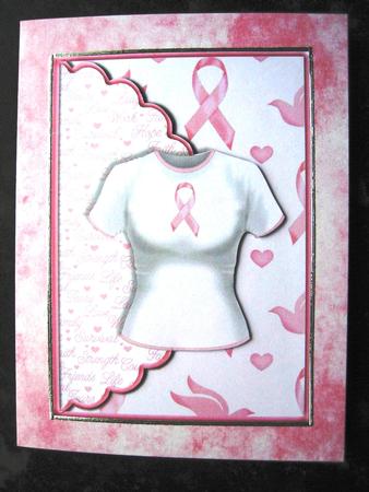 Breast Cancer Scalloped Edge Envelope Card by Heidi Autio