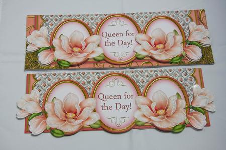 Pink Magnolia Queen for the Day Large Dl Card Kit by Helanna Hancock