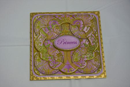 Lilac Multi Mix Princess 3D Rosette Decoupage Card Front by Helanna Hancock