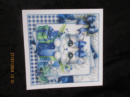 Cute Christmas Cat 2 Mini Kit  by Helen Myers
