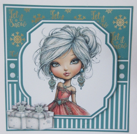 Quirky Christmas Girl #3 Mini Kit 7x7 (5) by Helen Myers