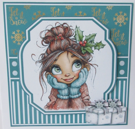 Quirky Christmas Girl #3 Mini Kit 7x7 (5) by Helen Myers