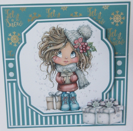 Quirky Christmas Girl #3 Mini Kit 7x7 (5) by Helen Myers