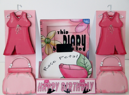 Birthday Diva Decoupage Stepper Card Kit by Helen Myers