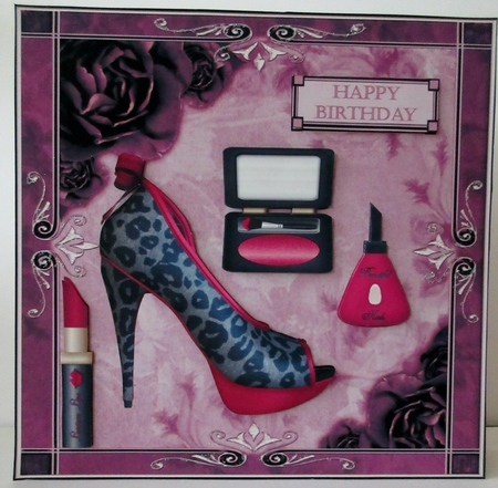 Pretty Flowers 8 x 8ins Insert 1 by Helen Myers