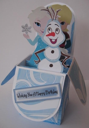 3d Box Card Frozen Theme by Helen Myers