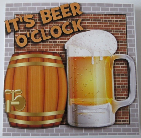 ITS BEER OCLOCK - A4 SHEET QUICK CARD by Helen Myers