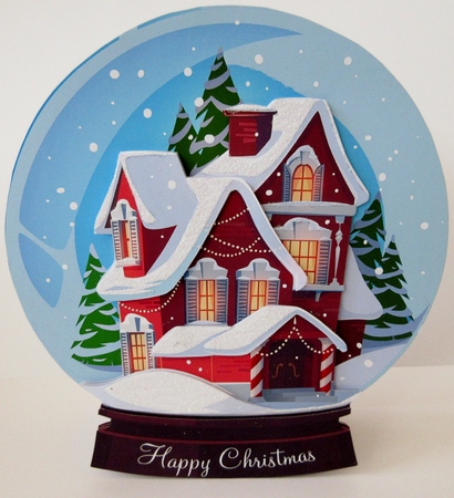 SNOW GLOBE SHAPED CARD 3 in 1 by Helen Myers