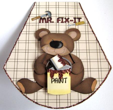 Mr Fix It Bear Wobble Card by Helen Myers