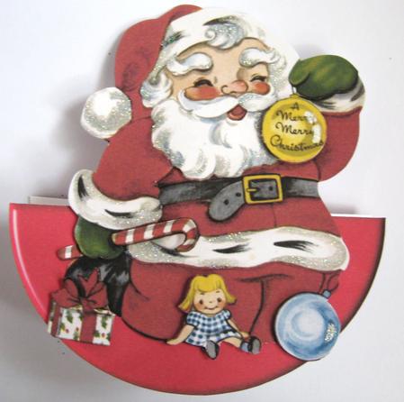Retro Father Christmas Wobble Card by Helen Myers