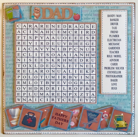 WORD SEARCH, A DAD is...  by Helen Fearn